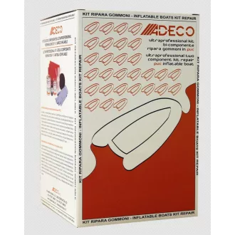   PVC csónak javító készlet, ULTRA PROFESSIONAL, PVC, 400gr ragasztó, 50ml aktivátor, tisztító, javítófoltok, szürke