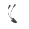 K&M Led Kottapult lámpa, "Double2 Led Flexlight", fekete, 4 LED