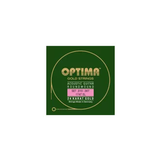  OPTIMA Akusztikus Gitár 24K GOLD HÚROK Készlet extra könnyű, 010 - 047