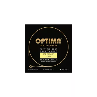   OPTIMA E-Bass 24K GOLD STRINGS Satz medium light, Long Scale, 050 - 105