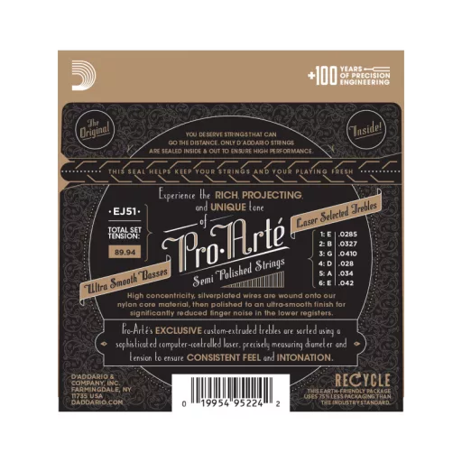 DADDARIO EJ51 29-42 Klasszikus Gitár Húrok