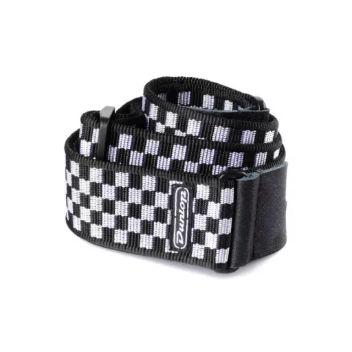 DUNLOP KIEGÉSZÍTŐK D38-31BK FEKETE+FEHÉR KOCKÁS Gitárpánt
