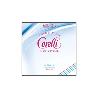   CORELLI Hegedű 3/4 Egyes Húr, Crystal, G4, Stabilon/Ezüst húrozás, Zöld selyem