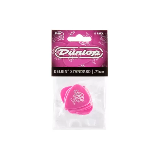 DUNLOP 41P.71 Delrin 500 Standard 0.71 (12) Pick Pack