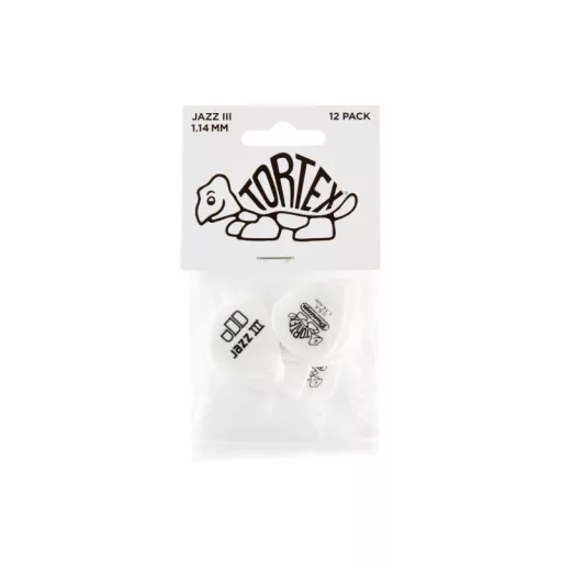 DUNLOP 478R1.14 Tortex White Jazz III 1.14 fehér Jazz III pengető