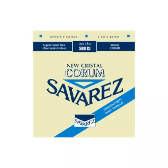   SAVAREZ Húrkészlet klasszikus gitárhoz, Cristal Corum, Kék, erős