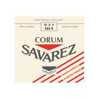   SAVAREZ Koncertgitár egyedi húr, A5, Corum, Piros, közepes, ezüstözött tekercselés