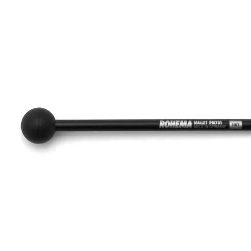 ROHEMA Schlägel für Metallophon, puha gumifej, műanyag nyél, 6 x 195mm