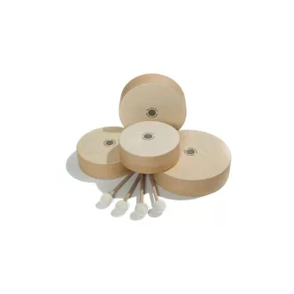   ROHEMA fa tamburin 4 db-os készlet, Ø 15, 17, 20, 22 cm, kalapáccsal együtt