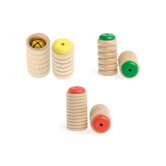   ROHEMA Scrapy Shaker 3 darabos készlet, piros, zöld és sárga színben