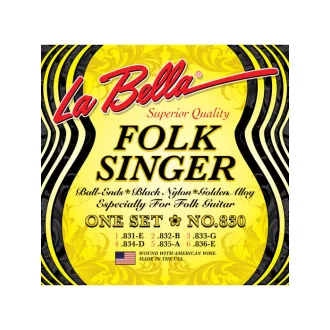 LA BELLA 830 FOLK Klasszikus Gitár Húrok