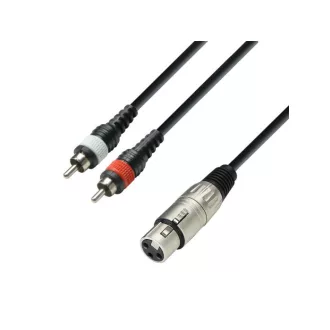 ADAM HALL K3YFCC0100 2 x RCA (činč)-XLR női 1 m Y kábel