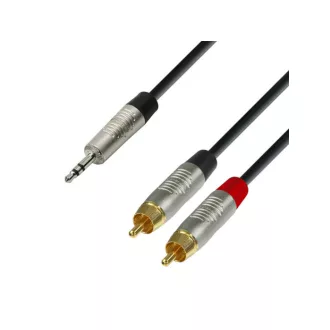   ADAM HALL K4YWCC0300 3,5 mm sztereó-2xRCA (činč) 3 m audio kábel