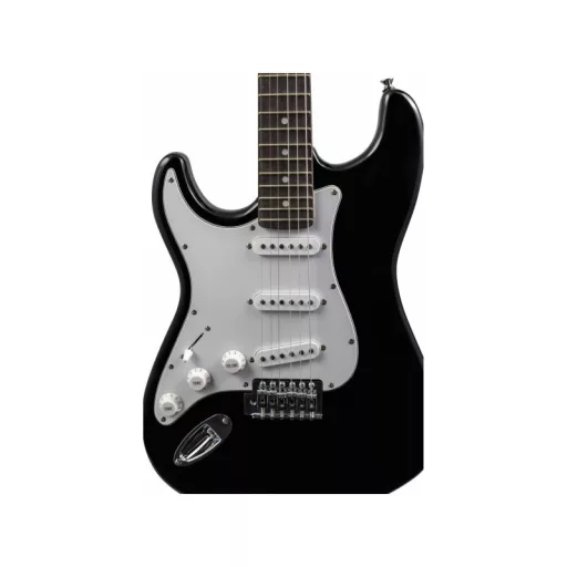 VESTON GUITARS ST-SSS-BK LH Fekete Balkezes Elektromos Gitár