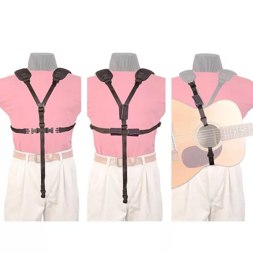 NEOTECH keresztheveder gitárhoz, Acoustic Guitar Harness, Szín: fekete