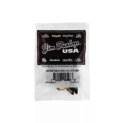 DUNLOP PICKS 9215R HEAVIES CALICO-MD (12/BG) hüvelykujj pengető csomag