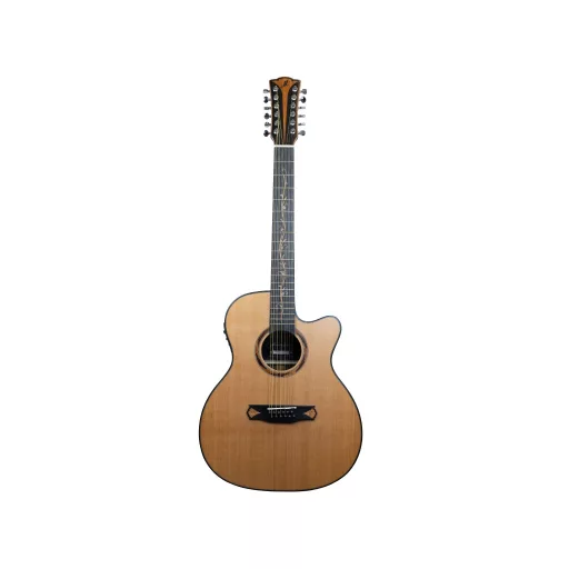 MERIDA 12 húros western gitár, ALCAZABA sorozat, Grand Auditorium, Cutaway, selyemfényű felület