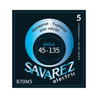   SAVAREZ B70M5 HEXAGONAL EXPLOSION 45-135 Basszusgitár Húrok