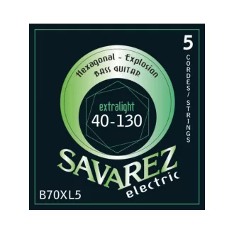   SAVAREZ B70XL5 HEXAGONAL EXPLOSION 40-130 Basszusgitár Húrok