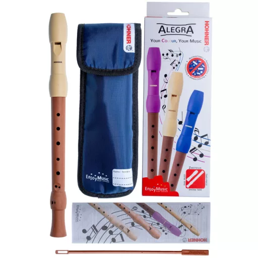 HOHNER B95850 ALEGRA elefántcsont színű szoprán furulya német ujjazással
