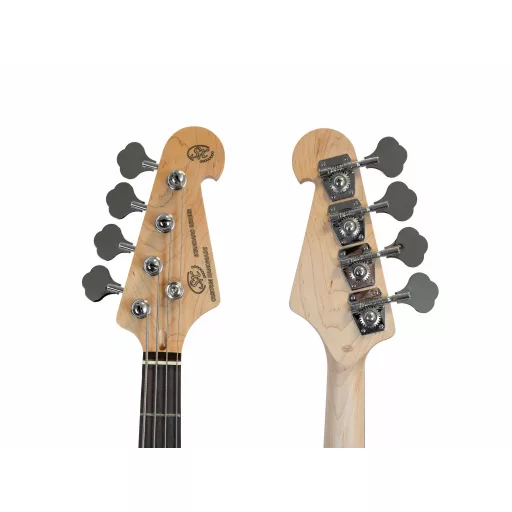 SX E-Bass JB Modell, 2xSC Pickups, beleértve a tokot, fekete