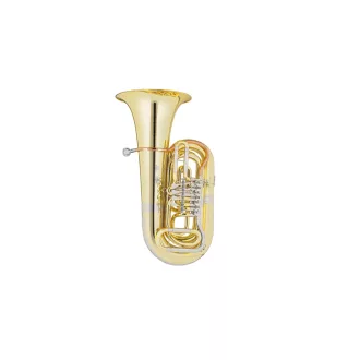   CERVENY Bb Tuba "Bohemia", 4 hengeres szelepekkel, sárgaréz kivitelben, tartalmazza a fúvókát és a kemény tokot