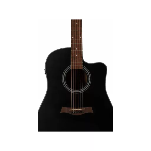 FLIGHT GUITARS D-175CE Fekete Elektroakusztikus Gitár