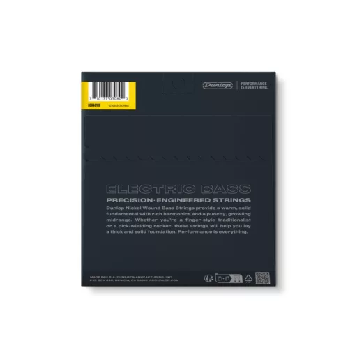 DUNLOP KIEGÉSZÍTŐK DBN40100 NIKKEL 40-100 Basszusgitár Húrok