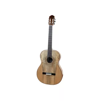   MERIDA klasszikus gitár, 4/4, tömör lucfenyő fedőlap spalted juharfurnérral
