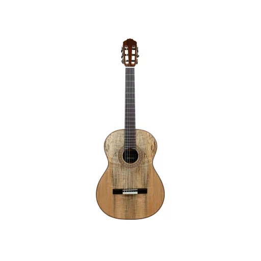 MERIDA klasszikus gitár, 4/4, tömör lucfenyő fedőlap spalted juharfurnérral