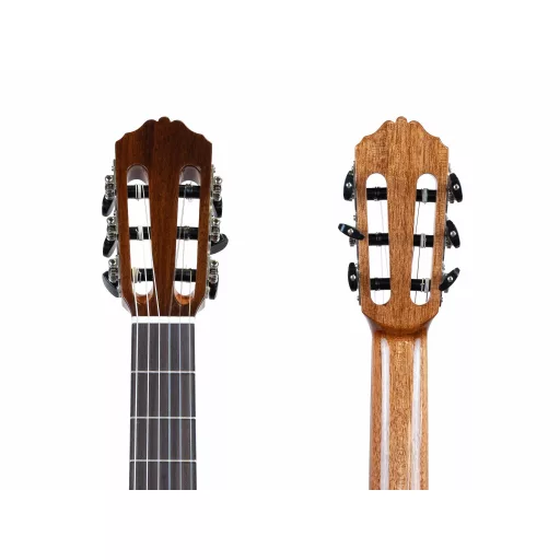 MERIDA klasszikus gitár, 4/4, tömör lucfenyő fedőlap spalted juharfurnérral
