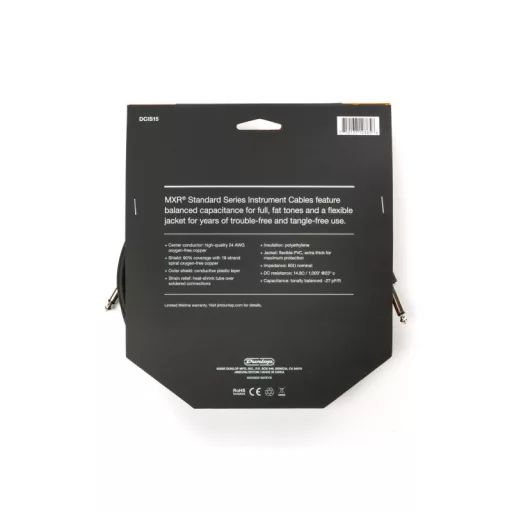 MXR DCIS15 4,6 m hangszerkábel