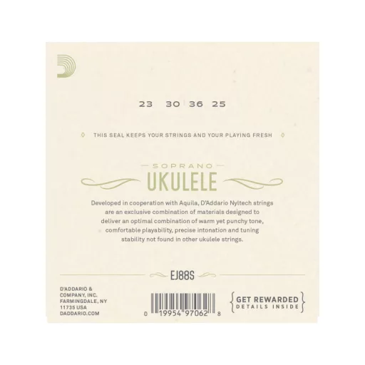 DADDARIO EJ88S 23-25 Húrok szoprán ukuleléhez