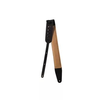   FUSELLI bőrgitárpánt, párnázott szíj, 2.8 mm vastag, 7 cm széles, szín: fekete