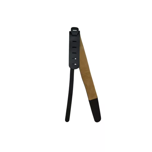 FUSELLI bőrgitárpánt, párnázott szíj, 2.8 mm vastag, 7 cm széles, szín: fekete