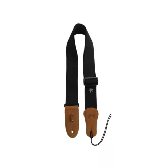   BERGEN gitárszíj, nylon anyag, szín: fekete, hossz: 88-144 cm