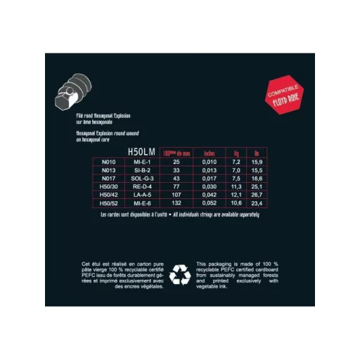 SAVAREZ H50LM HEXAGONAL EXPLOSION 10-52 Elektromos Gitár Húrok