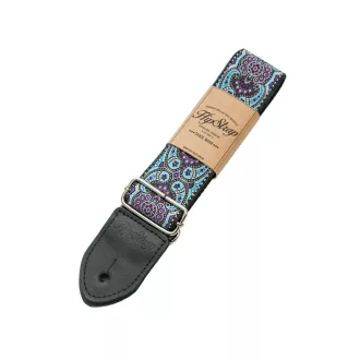   HIP STRAP Gitárheveder Modell Kashmir Türkiz, Szín: fekete