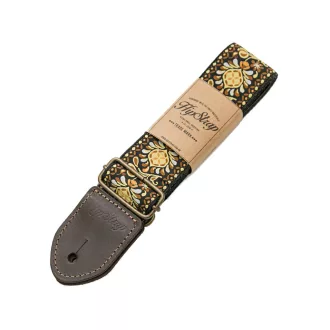 HIP STRAP Gitárszíj Modell Gold Haze, Szín: fekete