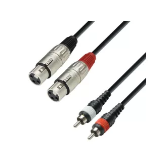 ADAM HALL KTFC0300 2 X XLRF 2X RCA 3m Audio kábel