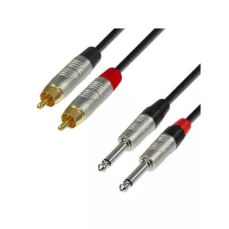   ADAM HALL K4TPC0300 2x6,3 Mono-2xRCA (činč) 3m Audio kábel