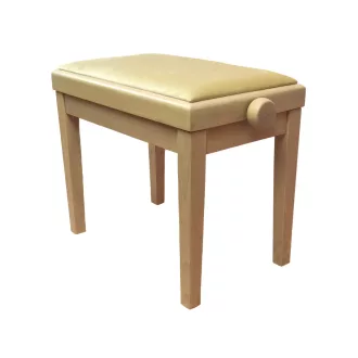 Klavierbank White Ash bézs velúr huzattal