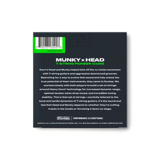 DUNLOP KIEGÉSZÍTŐK KRHCN1065-7 KORN HEAVY CORE 10-65-7 Elektromos Gitár Húrok
