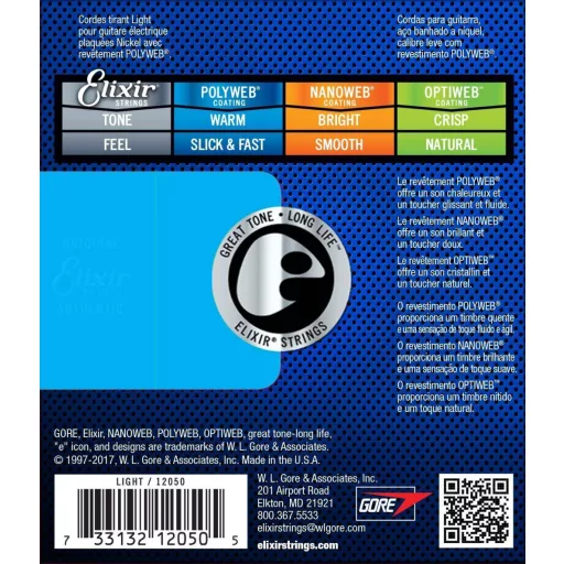 Elixir 12050 Light (10-46) PW elektromos húrok