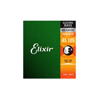   Elixir 14087 Medium (45-105) NW Extra Long Scale basszusgitár húrok