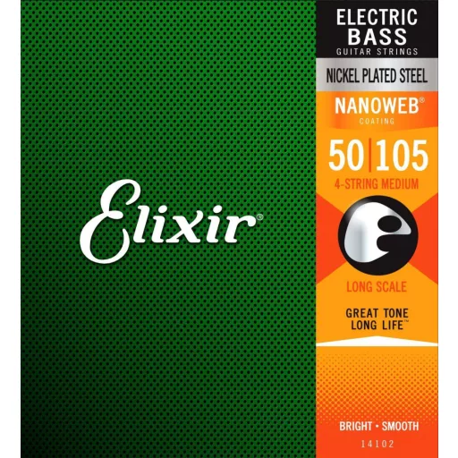 Elixir 14102 Heavy (50-105) NW Long Scale basszusgitár húrok