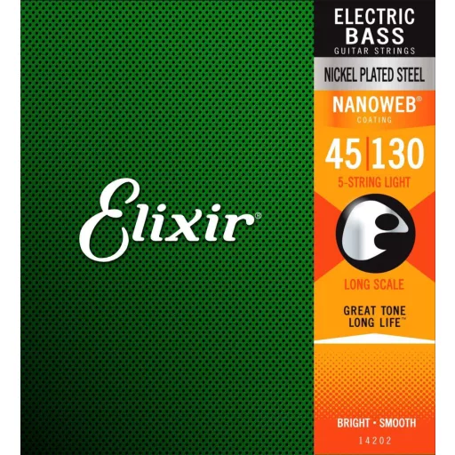 Elixir 14202 5-String Light (45-100,130) NW Long Scale basszusgitár húrok
