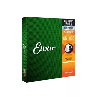   Elixir 14652 Light (45-100) NW Long Scale - acél basszusgitár húrok
