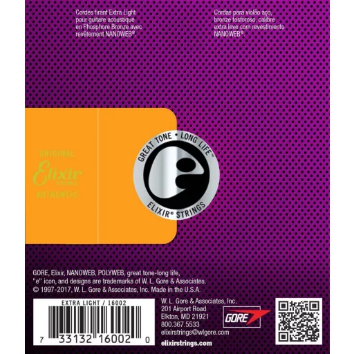 Elixir 16002 Phosphor Bronze Extra Light (10-47) NW akusztikus húrok