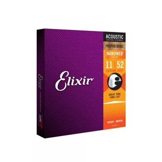   Elixir 16027 Phosphor Bronze Custom Light (11-52) NW akusztikus húrok